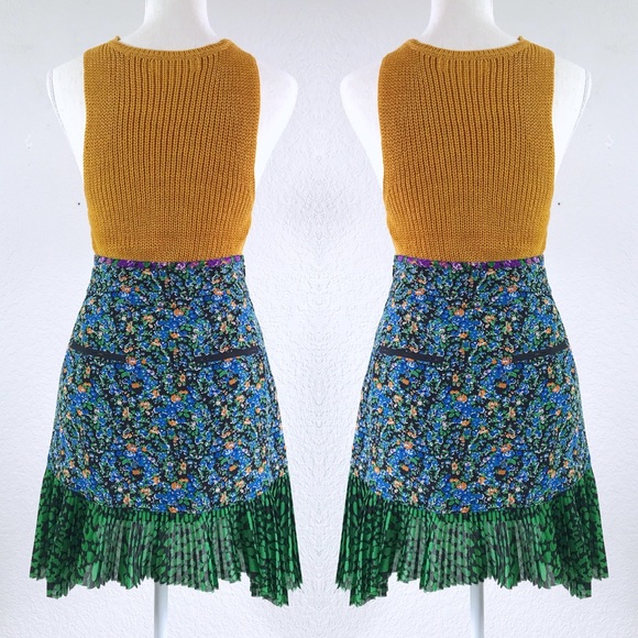 COACH FLORAL PATCHWORK MINI SKIRT 0 - Picture 4 of 8